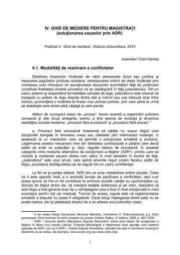 Ghid de mediere pentru magistrati - Medierea.eu