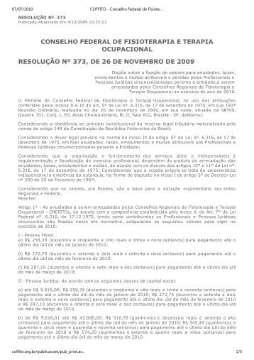 COFFITO - Conselho Federal de Fisioterapia e Terapia ... - Crefito5