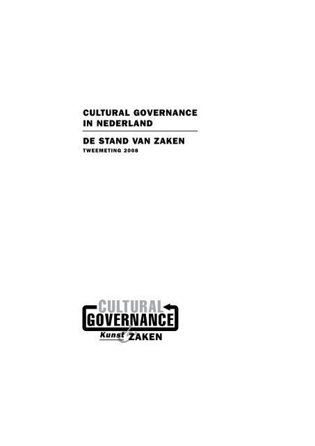cultural governance in nederland de stand van zaken - Binoq Atana