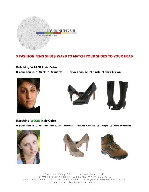 5 fashion feng shui® ways to match your shoes to your head
