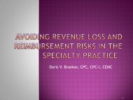 Revenue Loss and Reimbursement Risks to the ... - SuperCoder