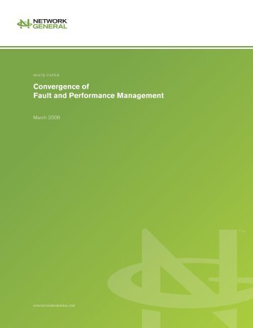 Convergence of Fault and Performance Management