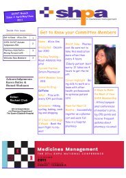 Get to Know your Committee Members - The Society of Hospital ...