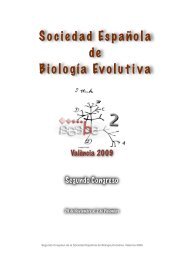 Bienvenidos a SESBE 2009 - Sociedad EspaÃ±ola de BiologÃ­a ...