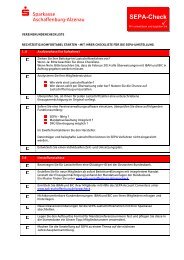 SEPA-Check - Sparkasse Aschaffenburg-Alzenau