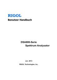 RIGOL DSA815 Handbuch