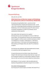 Pressemitteilung - Sparkasse Burgenlandkreis