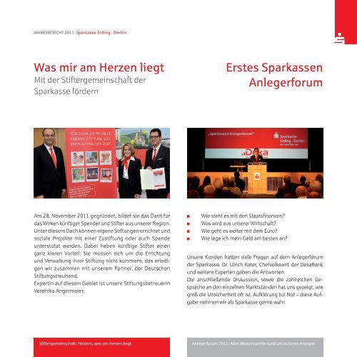 Jahresbericht - und Stadtsparkasse Erding - Dorfen