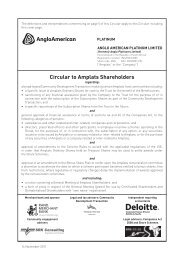 Circular to Amplats Shareholders - Anglo American Platinum