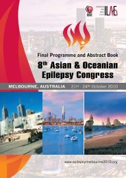 8th Asian & Oceanian Epilepsy Congress - International League ...