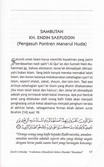 Sambutan KH Endin Saepuddin