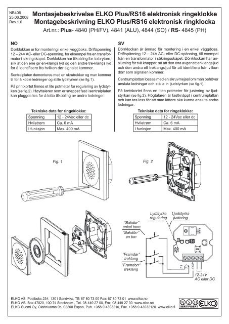 NB406 Elektronisk ringeklokke.indd - Elko AS