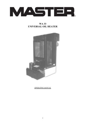 WA 33 UNIVERSAL OIL HEATER