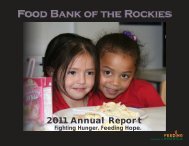 2011 Annual Report - Food Bank of the Rockies