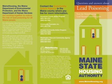 Lead Brochure - Maine State Housing Authority