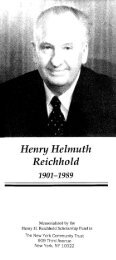 Henry Helmuth Reichhold - The New York Community Trust