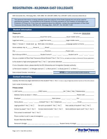KEC Gr 9 Application Form - Retsd.mb.ca