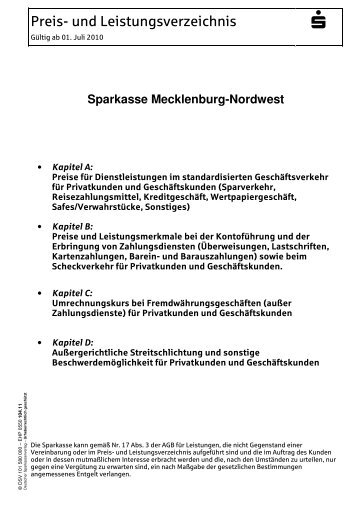 Umrechnungskurse - Sparkasse Mecklenburg-Nordwest