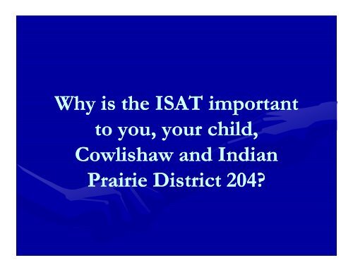 ISAT Night Cowlishaw Elementary - Cowlishaw Elementary School