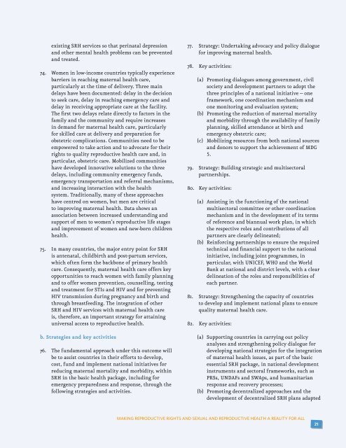 Sexual and Reproductive Health Framework - UNFPA