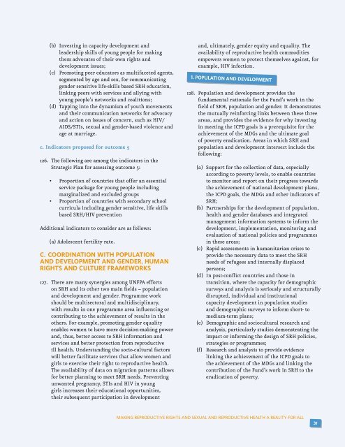 Sexual and Reproductive Health Framework - UNFPA