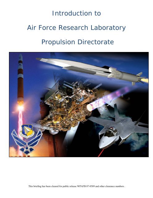 Introduction to Air Force Research Laboratory Propulsion Directorate