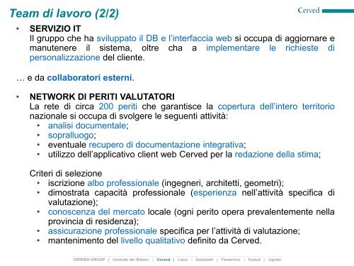 Valutazioni base - Cerved