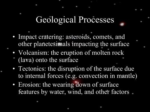 Planetary Geology