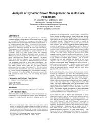 Analysis of Dynamic Power Management on Multi-Core Processors