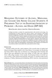 DRUGS (SIP-AD) - Journal of Drug Issues
