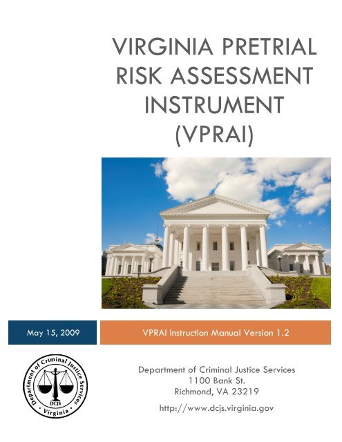Virginia Pretrial Risk Assessment Instrument (VPRAI)