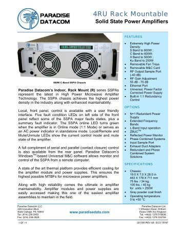 Solid State Power Amplifiers - Bizsat.jp