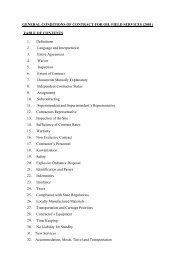 GENERAL CONDITIONS OF CONTRACT FOR OIL FIELD SERVICES