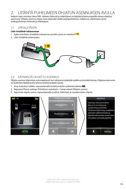 Jabra PRO™ 9460 Jabra PRO™ 9460 Duo Jabra PRO™ 9465 Duo ...