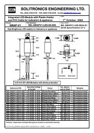 LED Assemblies & Strip Lights - Solitronics