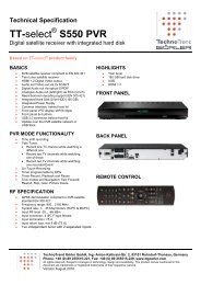 TechSpec TT-select S550 PVR - Technotrend GÃƒÂ–RLER