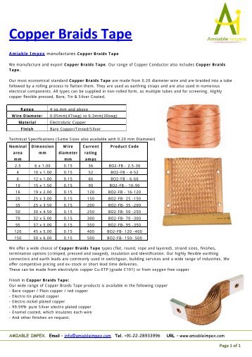 Copper Braids Tape - Amiable Impex