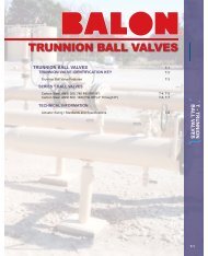 TRUNNION BALL VALVES - CE Franklin Ltd.