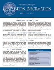 GRADUATION INFORMATION - Pepperdine University