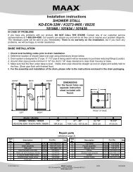 Installation instructions SHOWER STALL KD-ECN-32W ... - Maax