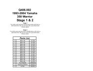 Q406.002 1993-2004 Yamaha 350 Warrior Stage 1 & 2