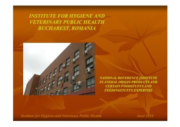 institute for hygiene and veterinary public health bucharest, romania