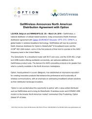 GetWireless Announces North American Distribution Agreement ...