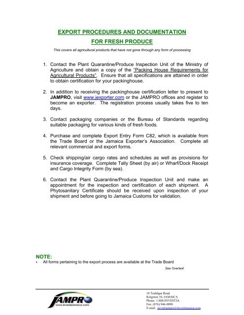 EXPORT PROCEDURES AND DOCUMENTATION - jExporter.com