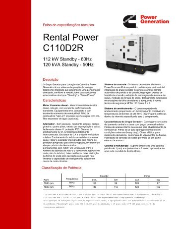 Rental Power C110D2R - Cummins Power Generation