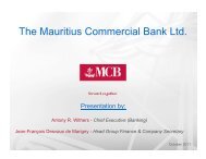 The Mauritius Commercial Bank Ltd. - MCB Group