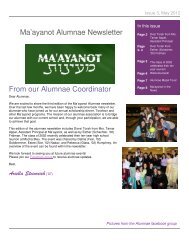 Alumnae Newsletter, May 2012 - Ma'ayanot Yeshiva High School for ...