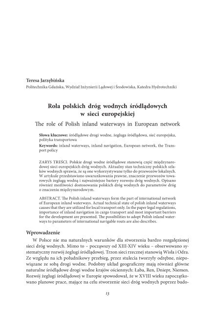 Rewitalizacja drogi wodnej Wisła-Odra szansą dla gospodarki regionu