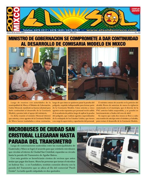 microbuses de ciudad san cristobal llegaran ... - ElsoldeMixco.com