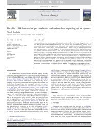 The effect of Holocene changes in relative sea level on the ...